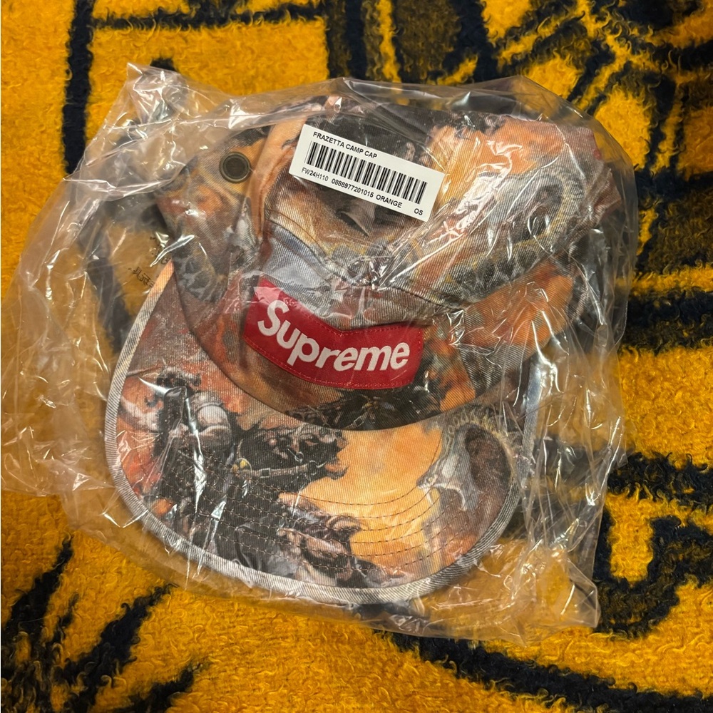 SUPREME/FRANK FRAZETTA CAMP CAP ORANGE OS FW24 WEEK 15 BRAND NEW